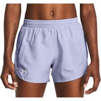 Under Armour Fly By Womens Running Shorts Purple 3 Inch Lightweight Zip Pocket