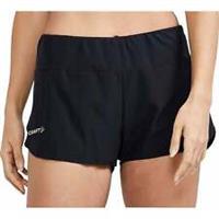 Craft PRO Hypervent Split Womens Running Shorts Black Lightweight Lined Run