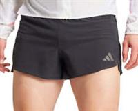 adidas Adizero Mens Running Shorts Black Zip Pocket Lined Reflective Run Jogging