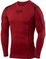 TCA Elite Plus Junior Compression Top Red Long Sleeve Kids Running Run Jogging