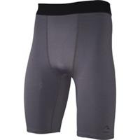 More Mile Warrior Baselayer Mens Short Tights Grey Running Base Layer Run Shorts - L Regular