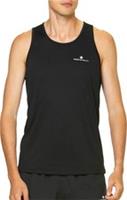 Ronhill Core Mens Running Vest Black Run Lightweight Breathable Jogging Tank Top - XL Regular