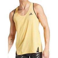 adidas Adizero Mens Running Vest Yellow Run Lightweight Breathable Tank Top - XS Regular