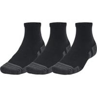 Under Armour Performance Tech 3 Pack Quarter Socks Black Cushioned Gym Support