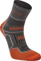 Hilly Twin Skin Anklet Running Socks Grey Cushioned Anti Blister Double Layer