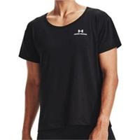 Under Armour Rush Energy Core Womens Training Top Black Short Sleeve Gym T-Shirt