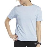 Reebok ActivChill + Cotton Womens Training Top Blue Short Sleeve Gym T-Shirt