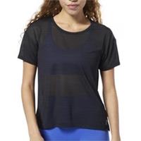 Reebok Workout Ready Activchill Womens Training Top Black Short Sleeve T-Shirt