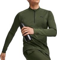 Puma Train Mens Training Top Green Long Sleeve Half Zip Gym Excerise Workout
