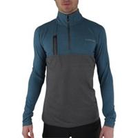 CoreX Fitness Mens Running Top Blue Long Sleeve Half Zip Run Moisture Wicking