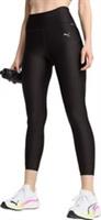 Puma UltraForm Womens Running Tights Black 7/8 Cropped Training Run Breathable - L Regular