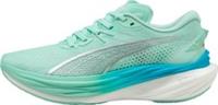 Puma Deviate Nitro 3 Womens Running Shoes Green Cushioned Carbon Sports Trainers