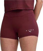 Puma X HYROX Shape Luxe Womens Short Tights Red 3 Inch Running Seamless Shorts