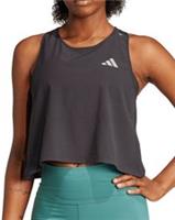 adidas ADI365 ClimaCool+ Womens Running Crop Top Black Run Quick Drying Tank Top - L Regular