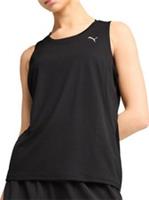 Puma Velocity Womens Running Vest Black Run Sleeveless Crew Neck Tank Top Ladies - L Regular