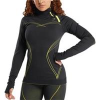 Gymshark Apex Seamless Womens Training Top Black Long Sleeve Half Zip Gym Jersey