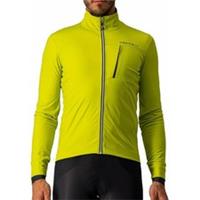 Castelli GO Mens Cycling Jacket Yellow Windproof Reflective Softshell Bike Ride - S Regular