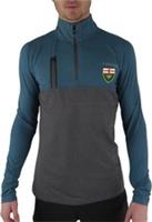 CoreX Fitness ESAA Mens Running Top Blue Long Sleeve Half Zip Run Jogging Jersey - L Regular