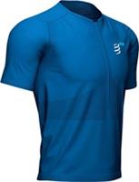 Compressport Trail Mens Running Top Blue Short Sleeve Half Zip Run T-Shirt - XS Regular