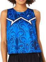 Asics Nation Womens Running Vest Blue Run Lightweight Breathable Tank Top Ladies - S Regular