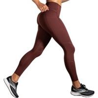 Brooks Method Womens Running Tights Red 7/8 Cropped Compression Training Run Gym - S Regular