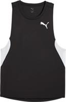 Puma Cross The Line 3 Mens Running Vest Black Run Sleeveless Round Neck Tank Top - S Regular
