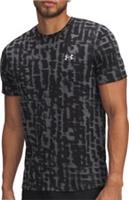 Under Armour Launch Mens Running Top Black Printed Short Sleeve Run T-Shirt - L Regular
