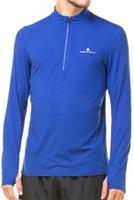 Ronhill Core Thermal Mens Running Top Blue Long Sleeve Half Zip Base Layer Run - S Regular