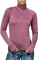 Ronhill Tech Winter Womens Running Top Pink Long Sleeve Half Zip Thermal Run - L Regular