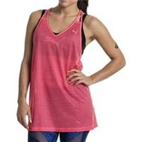 Puma Mesh It Up Womens Training Layer Vest Pink Workout Fitness Tank Top Ladies - XS Regular