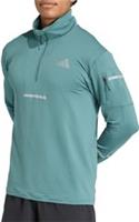 adidas Adi365 ClimaWarm+ Mens Running Top Green Long Sleeve Half Zip Thermal Run - XL Regular