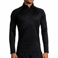 Brooks Dash Mens Running Top Black Long Sleeve Half Zip Run Breathable Jogging - L Regular