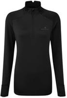 Ronhill Prism Womens Running Top Black Long Sleeve Half Zip Base Layer Thermal