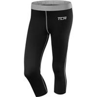 TCA Pro Performance Endurance Womens Running Tights Black 3/4 Capri Compression - S Regular