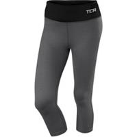 TCA Pro Performance Supreme Womens Running Tights Grey 3/4 Capri Run Sports - M Regular