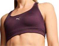 Puma 4KEEPS Womens Running Sports Bra Purple Breathable Workout Fitness Run - L Regular