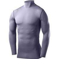 TCA PowerLayer Mock Mens Compression Top Grey Long Sleeve Running Run Jogging - S Regular
