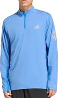 adidas Adi365 Iconic Mens Running Top Blue Long Sleeve Half Zip Run Reflective - L Regular