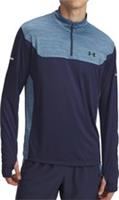 Under Armour Tech Utility Mens Running Top Blue Long Sleeve Half Zip Run Jogging - L Regular