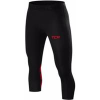 TCA FX Laser Compression Mens Running Tights Black 3/4 Capri Base Layer Run - L Regular
