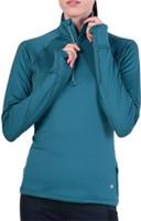 Ronhill Tech Winter Womens Running Top Blue Long Sleeve Half Zip Thermal Run - M Regular