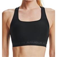 Under Armour Mid Crossback Womens Sports Bra Black Compression Breathable Gym - L Regular