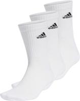 adidas Cushioned 3 Pack Crew Socks White Arch Support Gym Training Workout