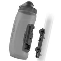 FidBike Lock Twist 590 Bottle With Base Trans Black Cycling Hydration Drinks