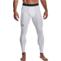 Under Armour HeatGear Compression Mens Running Tights White Base Layer Run