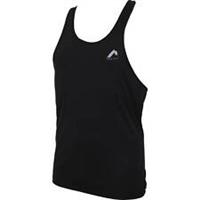 More Mile Muscle Mens Fitness Vest Black Workout Lightweight Sleeveless Tank Top - S Regular