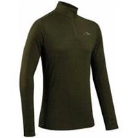 More Mile Core Mens Running Top Green Long Sleeve Half Zip Run Breathable Jersey