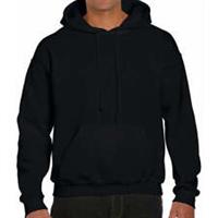 Blank Threads Classic Mens Hoody Black Gym Hooded With Pockets Adjustable Sports