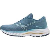 Mizuno Wave Rider 26 Womens Running Shoes Blue Cushioned Comfort Sports Trainers