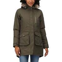 Regatta Serleena Insulated Womens Waterproof Jacket Green Hooded Outdoor Coat - S Regular